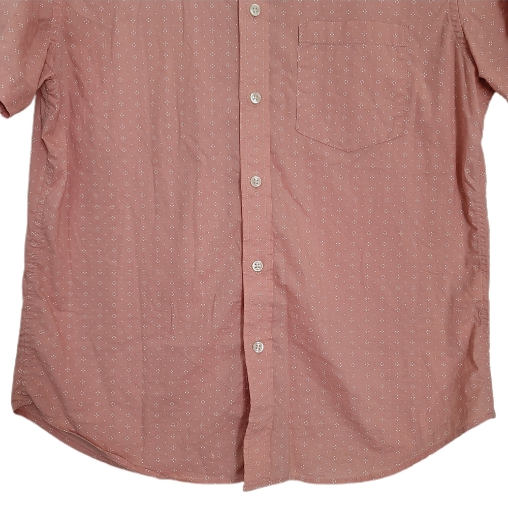Banana Republic Shirt Mens M Medium Pink Button Up Short Sleeve Standard Fit - Picture 3 of 6